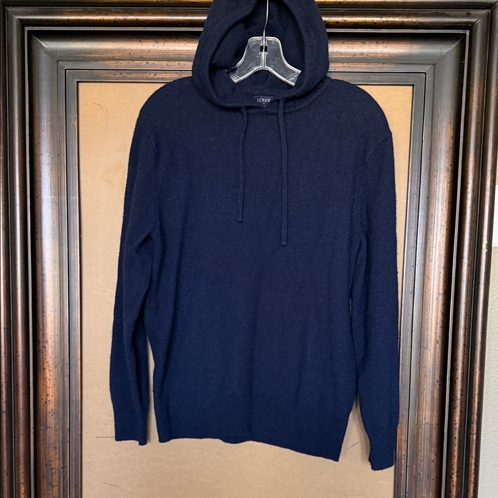 J. Crew Dark Blue Pullover Hoodie Sweater